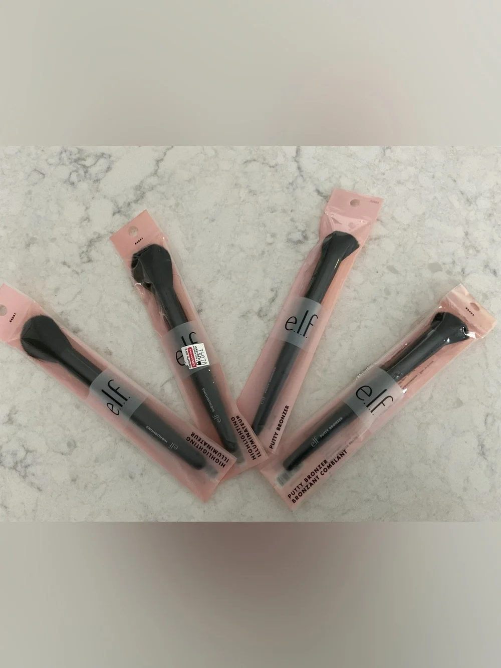 NIB e.l.f. Cosmetics Set of Two (2) - 2-Pc Brush Set: Highlighting & Putty